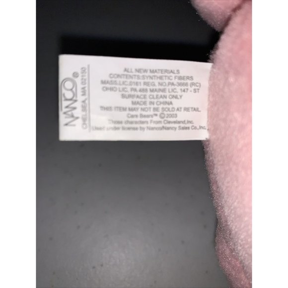 Vintage 2003 Care Bear Cheer Bear Pink Rainbow Tummy‎ Plush - Picture 4 of 5